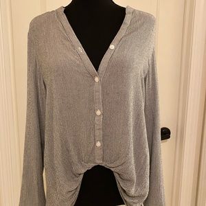 BP Nordstrom Button Tie Front Shirt Sz M